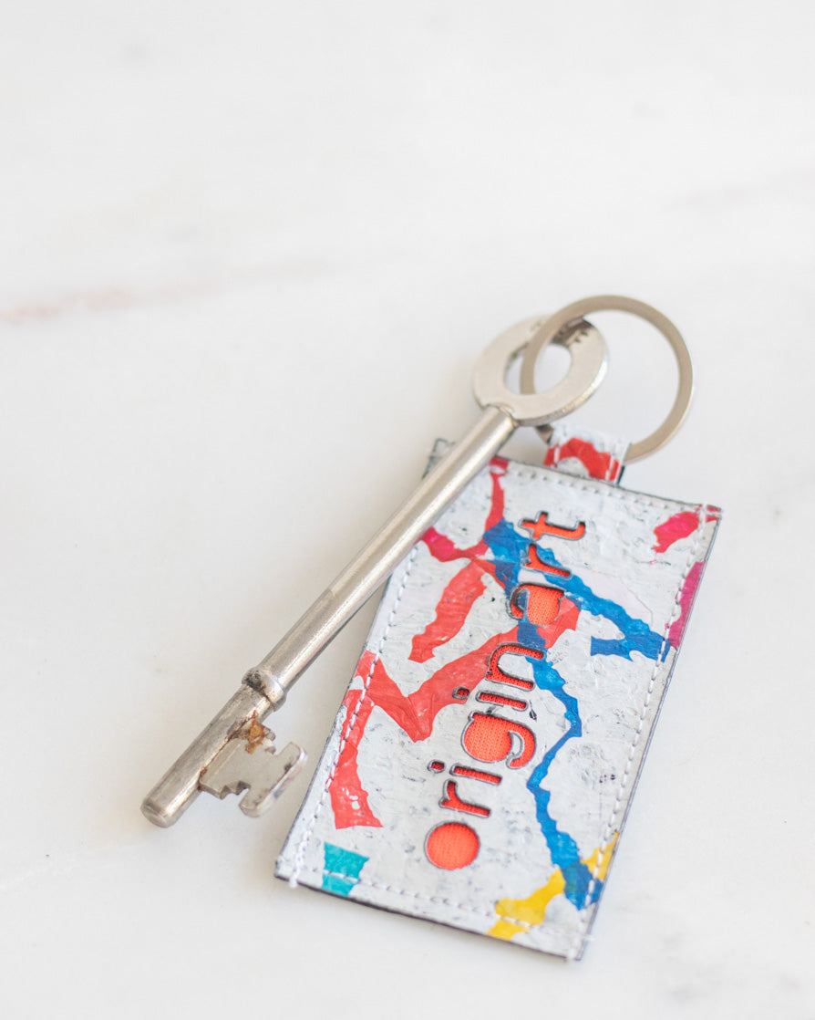 Custom branded corporate gift upcycled keychain