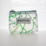 Mini upcycled plastic make-up bag