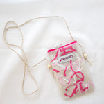 Upcycled plastic phone sling pouch | Pink