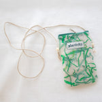 Upcycled plastic phone sling pouch | Green