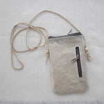 Upcycled plastic phone sling pouch | Grey