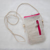 Upcycled plastic phone sling pouch | Pink