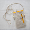 Upcycled plastic phone sling pouch | Yellow