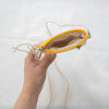 Upcycled plastic phone sling pouch | Yellow