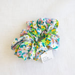 Upcycled textile waste scrunchie