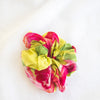 Upcycled textile waste scrunchie