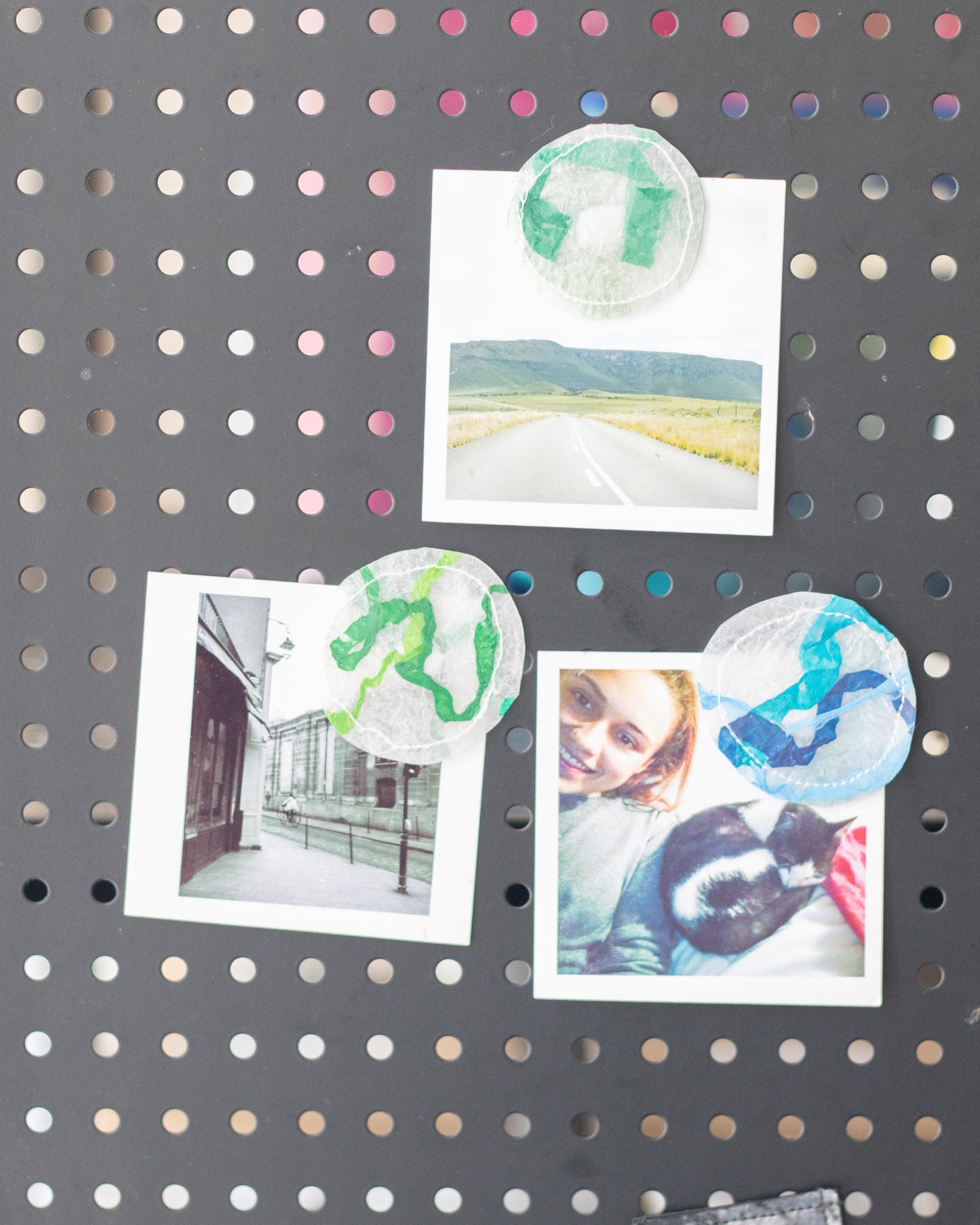 Upcycled, artful fridge magnets | Circular (set of 3)