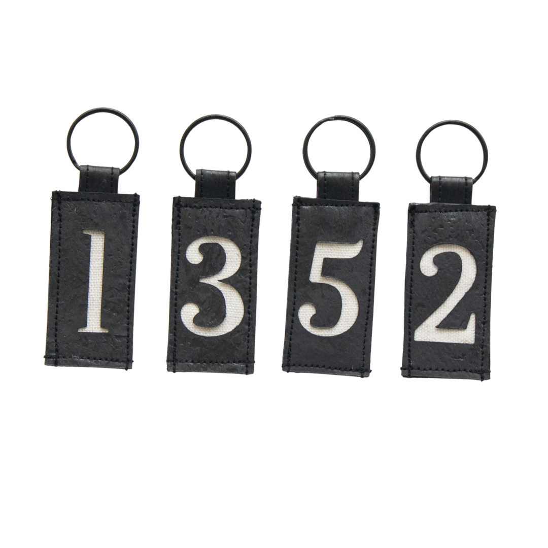 Upcycled numbered key tags | Classic