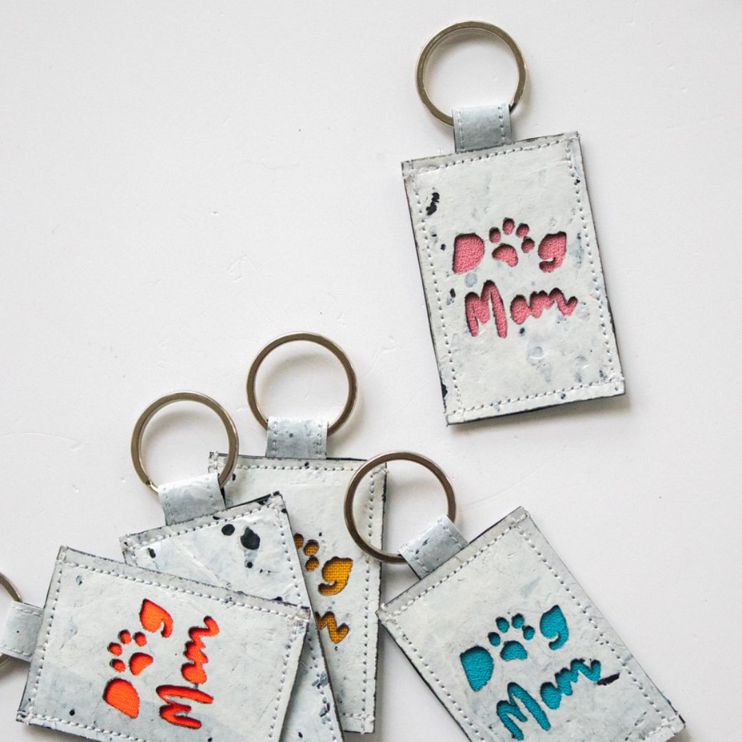 Upcycled keychain | Dog mom